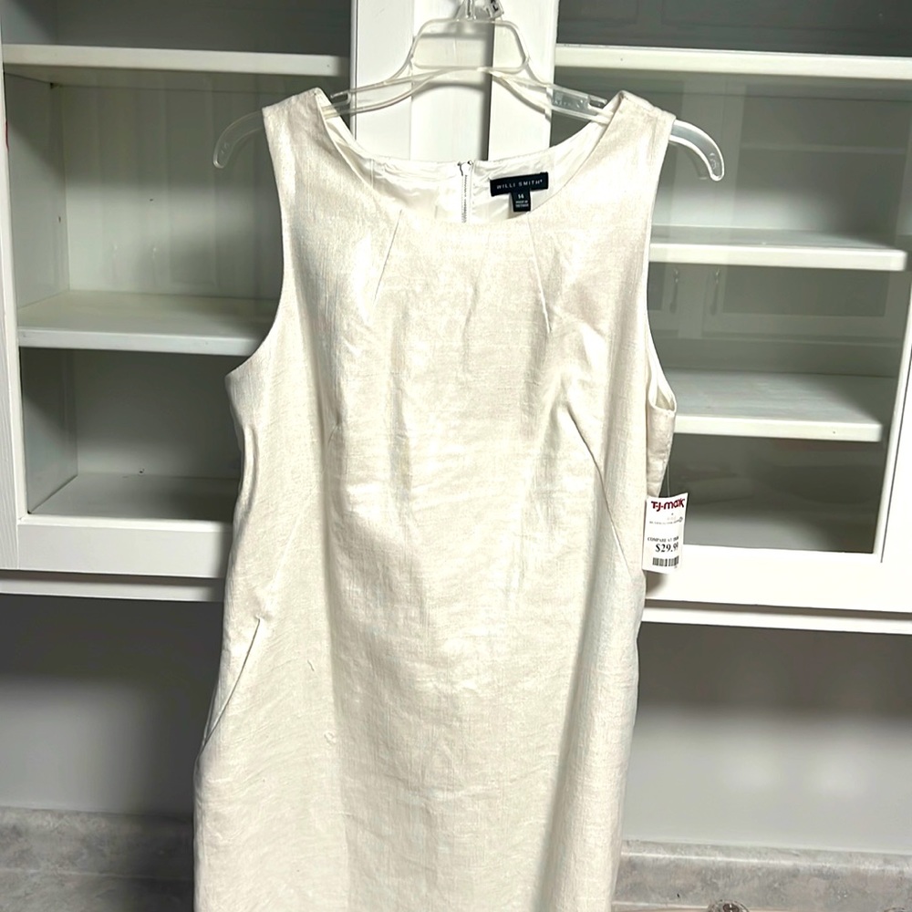 Willi Smith white shimmer dress